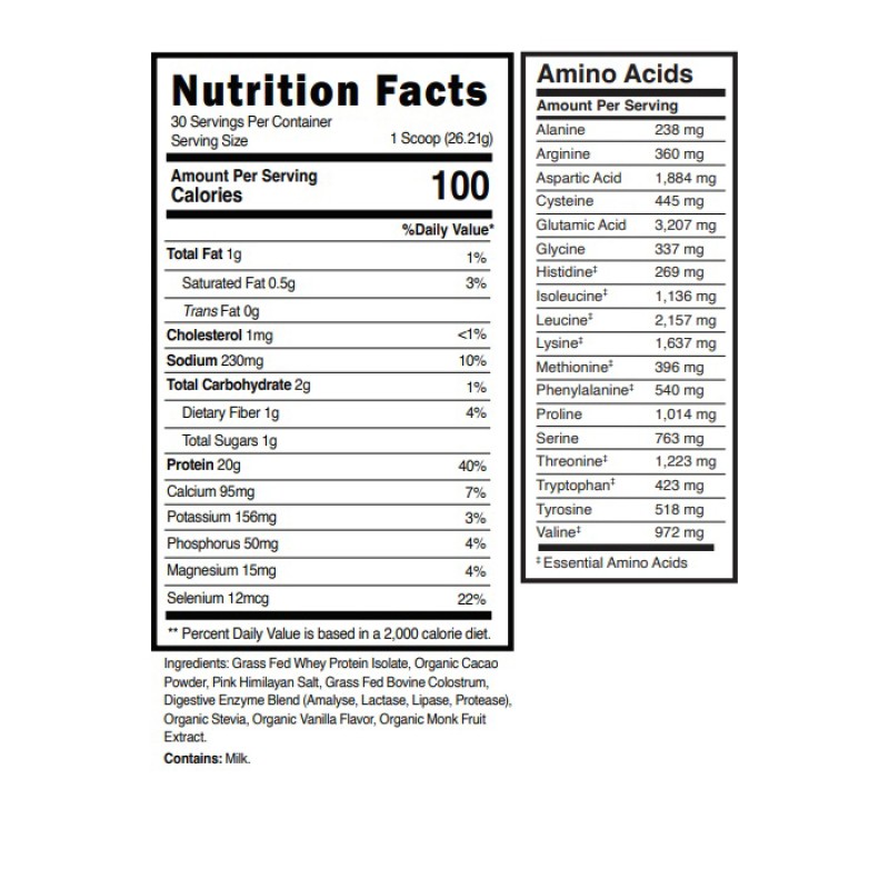 Whey Protein Isolate - Kolostrum ile | Yüksek Kalite Protein